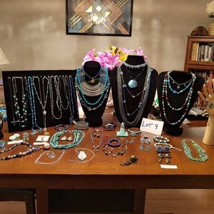 Crystal Blue Persuasion Costume Jewelry Lot #9